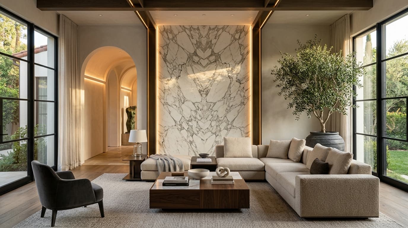 Live Ceramique Architectural Living Room & Premium Surfaces